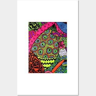 Abstract Fluoro 2 portrait View Posters and Art